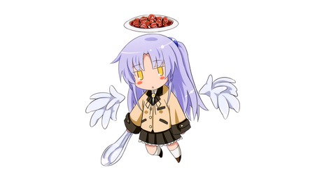 angel of Mabo Tofu - kanade, wings, chibi, mabo tofu, angel, angel beats