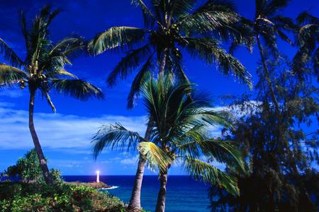 Nawiliwili harbor lighthouse kauai Hawaii - hawai, beach, lighthouse, palm