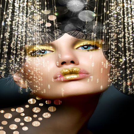 GLAM GIRL - glam, luxury, lips, eyes, fashion, elegant, gold