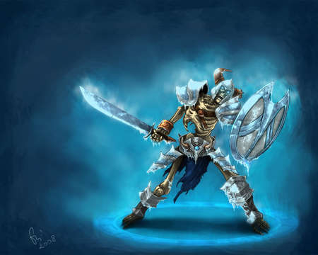 Undead Warrior - durial, d3, mephisto, undead, 3, warrior, energy, girl, flame, diablo, evil, undead warrior, aura, baal, games, diablo 3