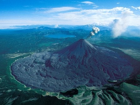 Volcano Erupting - nature, volcano, russia