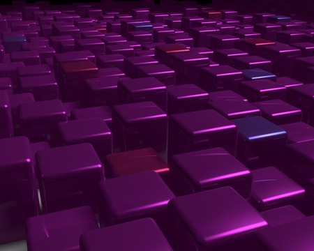 Rectangle - purple, abstract, 3d, cubes, color, cube