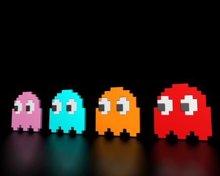 Pac Man Ghosts - arcade games, cool, video game, classic, ghosts, cute, pac man