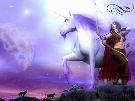 White Horse - 3d-color-nature-sky-blue-fantasy-girl-horses