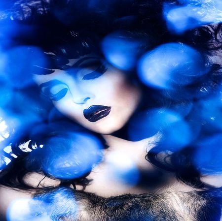 BLUE DREAM - woman, art, blue, imagination, dream, fantasy, dreamming