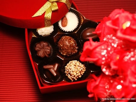 Chocolate - sweets, valentines day, hearts, chocolate