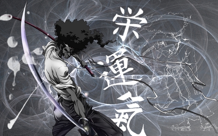 afro samurai - anime, afro, manga, samurai