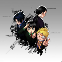 Naruto, Sasuke, Rock Lee y Neji