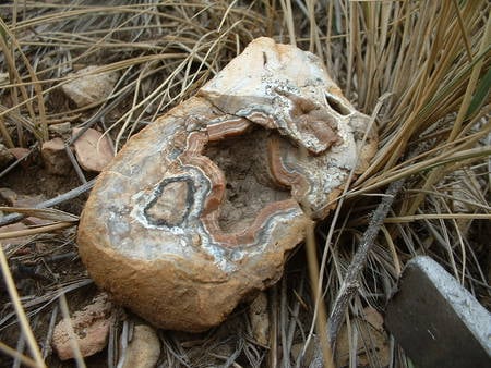 teepee canyon agate as it was found - south dakota, black hills, agate, teepee canyon