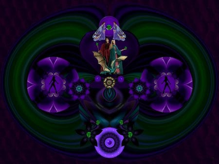 Purple Love - eye candy, collage, 3d, fractal, abstract