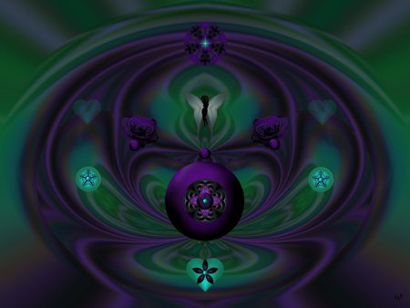 Dreaming of Purple - eye candy, collage, 3d, fractal, abstract