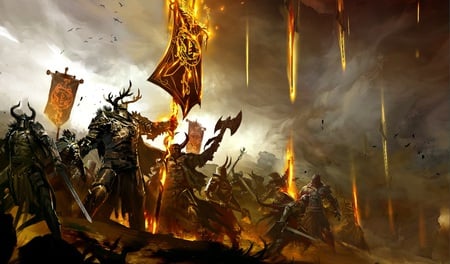 wars - army, sword, fire, war