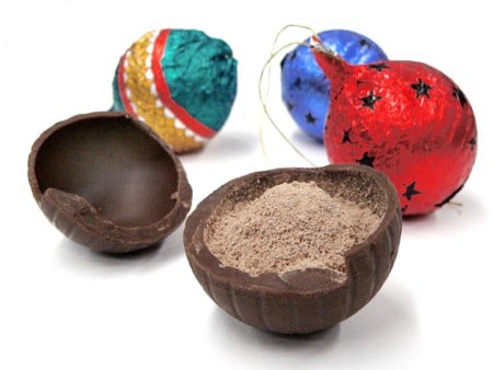 New Year Chocolate Surprise - christmas, santa, balls, chocolate, sweets, new, surprise, year