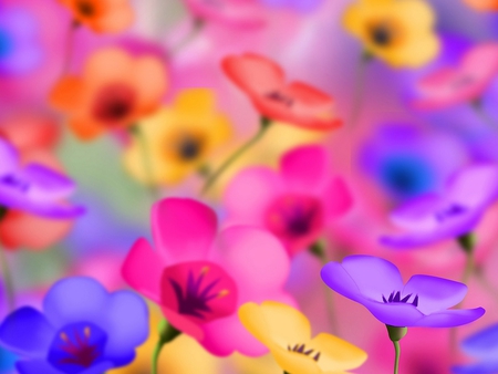 coloury flower - abstract, colours, cg, flower