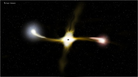 Supermassive Blackhole - black hole, stars, galaxy, destruction, supermassive