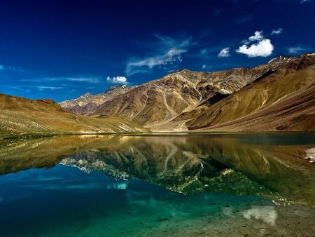 Lake of the moon - nature, sky, amazing, lake, landscape, beautiful, mountains