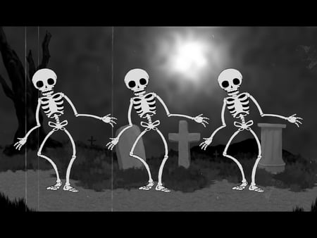 Dance of the Skeletons - skeleton, halloween, dance, night