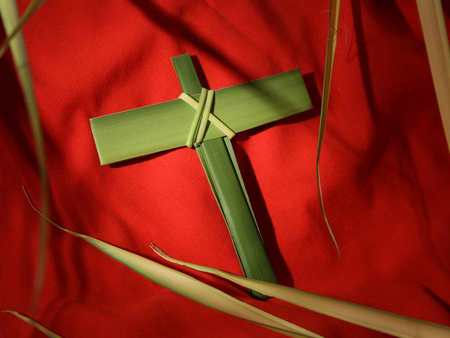 palm sunday cross - easter, cross, sunday, cvjetnica, palm, religious