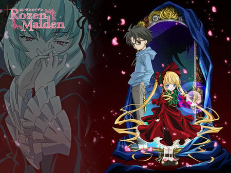 Rozen Maiden - sakurada jun, shinku, rozen maiden, suigintou