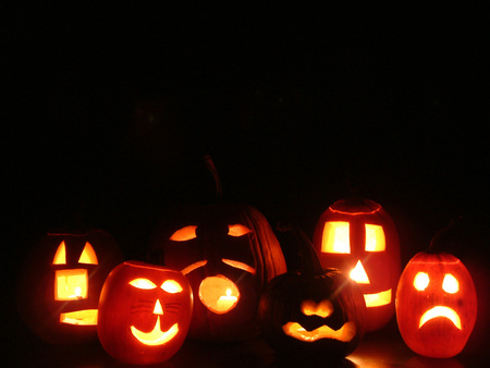 Halloween Pumpkins - halloween, fall, scary, pumpkin