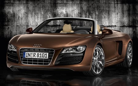 Audi R8 Spyder Quatro 2010 - brown, cars, audi, auto