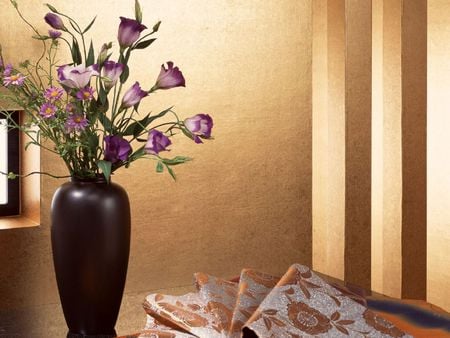 still life - flowers, vase, brown, table, art photo, nice, ceramic