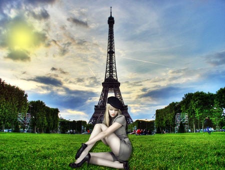 High hopes,broken promises - french girl, eiffel tower, sad, memories, unhappy