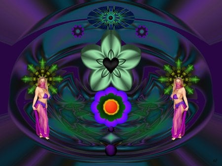 Pleasing Purple - eye candy, collage, 3d, fractal, abstract