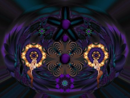 Purple Bliss - eye candy, collage, 3d, fractal, abstract