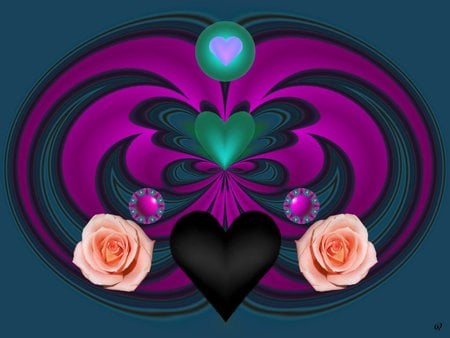 Stages of the Heart - eye candy, collage, 3d, fractal, abstract