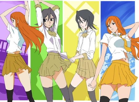 Bleach Girls - color, anime, rukia, bleach