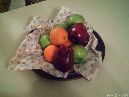 Bowl of Fruit - halloween, thanksgiving, basket, apples, organges, fruit