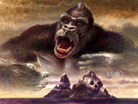 Skull Island - comic, island, king kong, skull