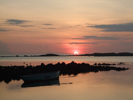 Mauritius Sunset - sunset, beach, sea, paradise, sun, sky