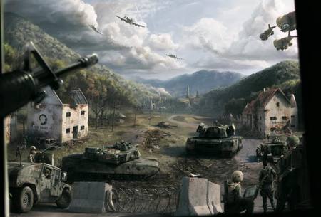 At its Dawn - plane, fighter, soldier, panzer, war, tank, weapon, army