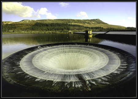 Landscape - landscape, nature, dam, water outlet