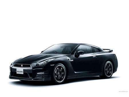 GT-R - white, background, car, gt-r, black, gt r, nissan