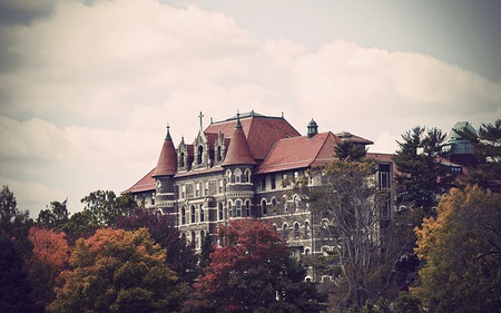 Chestnuthill College - fall, college, colors, architecture, building