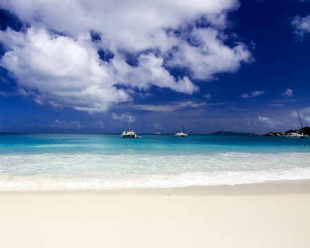 dream beach - oceans, water, beach, clouds