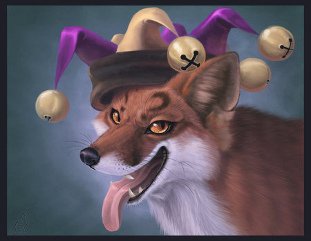 Fox - furry, dark, hat, fox