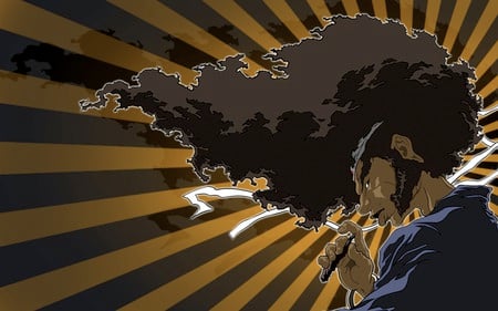 Afro Samurai - cigarette, game, afro, afro samurai, samurai, anime