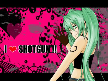 Hatsune Miku - pretty, anime, vocaloid, heart, blue, twintail, hatsune miku, pink, aqua, music, shotgun, nice, idol, tattoo, beautiful, hot, girl, virtual, beauty, cool, love, black, miku, awesome, diva, aqua eyes, cute, aqua hair, hatsune, sexy, vocaloids, song