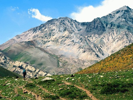 Aconcagua South America - aconcagua, mountain, velley, america