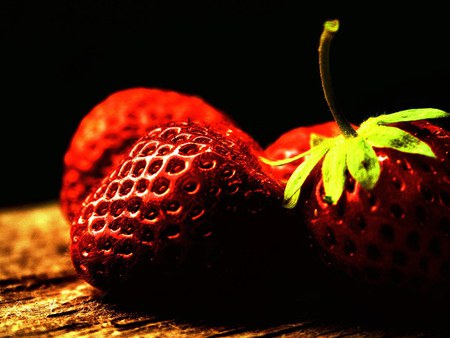 Strawberry - abstract, strawberry, nature, red, fruits