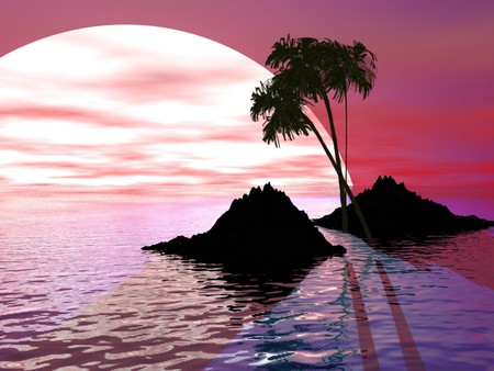 PINK SUNSET ISLAND