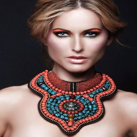 JEWELED BEAUTY - jewerly, beauty, pretty face, model