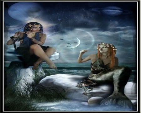 MERMAIDS - mermaids, fantasy, ocean, females