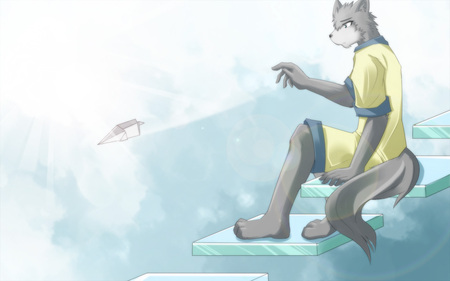 Alone - furry, alone, zohar, zoharwolf, cool, ice, grey