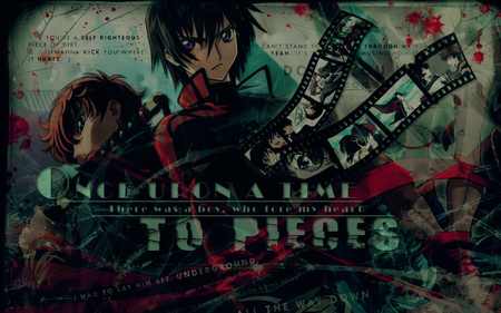 Once upon a time... - red, lelouch lamperouge, blood, lelouch, anime, lamperouge, suzaku, code geass