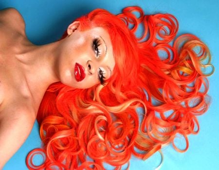 EXTREME HAIR.. - medusa, extreme, woman, orange, hair